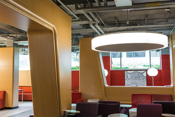 Soft seating work areas in the Marriott Student Learning Center (MSLC)