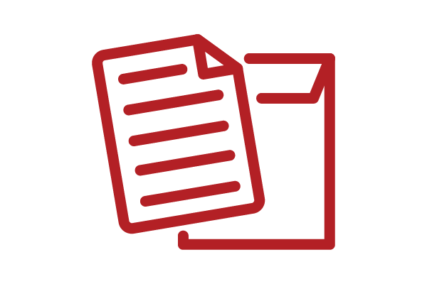 Paper and manila envelope icon